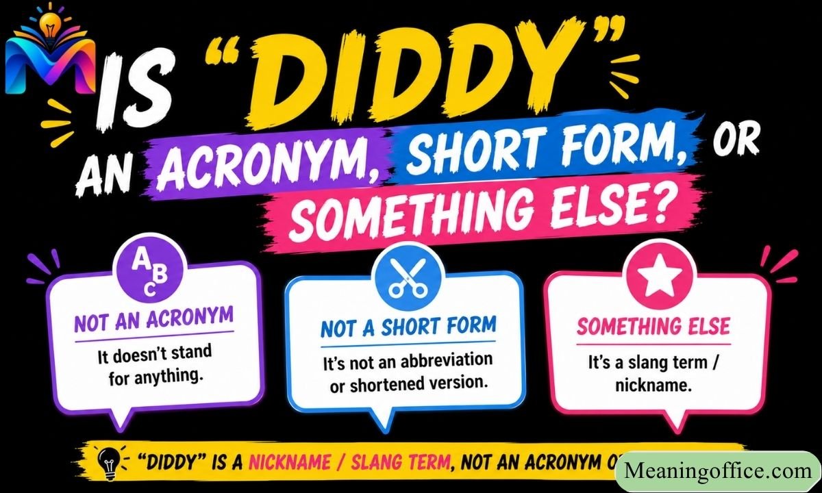 Is "Diddy" an Acronym, Short Form, or Something Else?