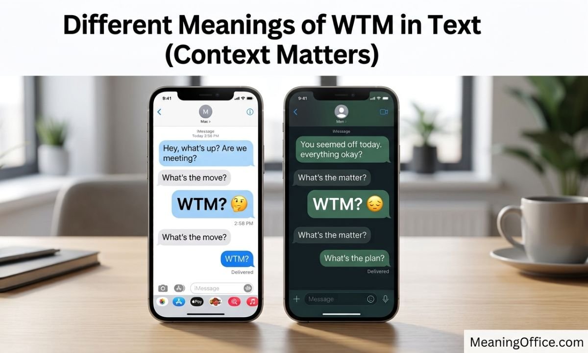 Different Meanings of WTM in Text (Context Matters)