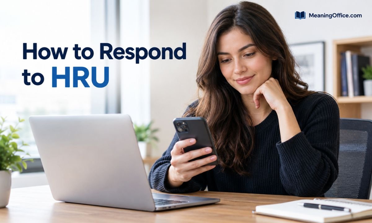 How to Respond to HRU